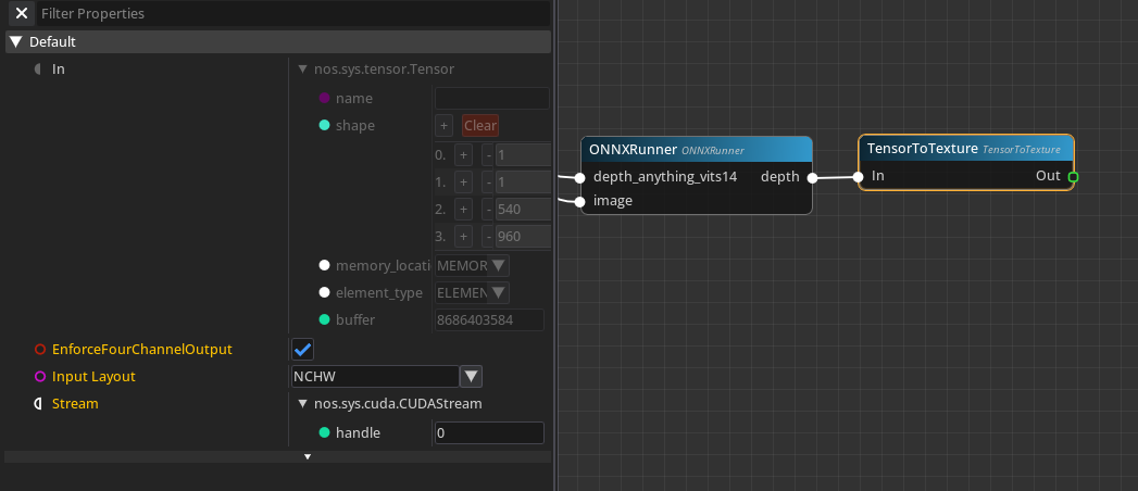 TensorToTexture configured